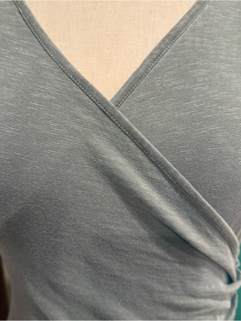 Sundry Ruched V-Neck Dress - Picture 6 of 7